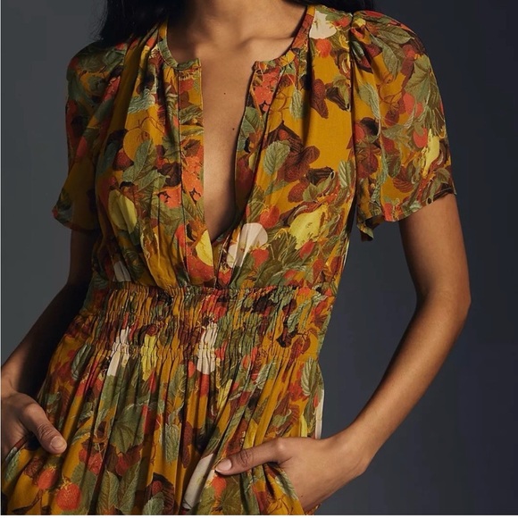 Anthropologie Somerset Maxi Floral Dress Chiffon Edition - Picture 3 of 7